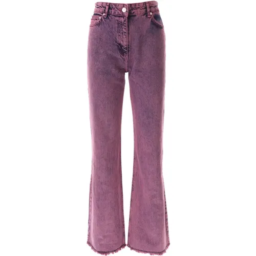 Fuchsia Flare Jeans , Damen, Größe: W29 - Moschino - Modalova