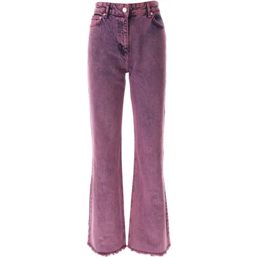 Fuchsia Flare Jeans , Damen, Größe: W30 - Moschino - Modalova