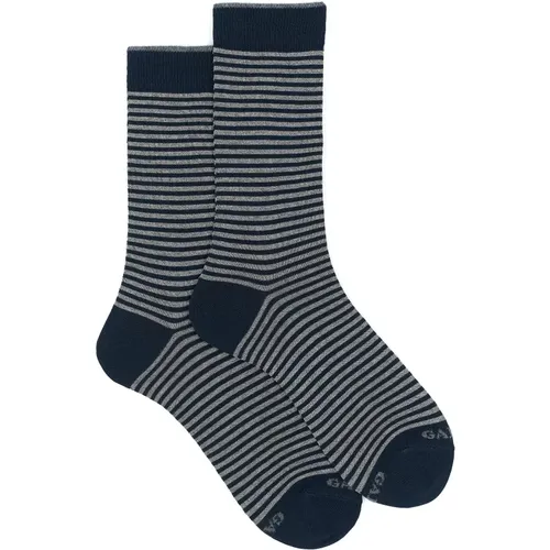 Ocean Blue/Stone Grey Windsor Stripe Socken - Gallo - Modalova