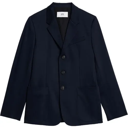 Cotton Single Breasted Blazer , male, Sizes: L - Ami Paris - Modalova