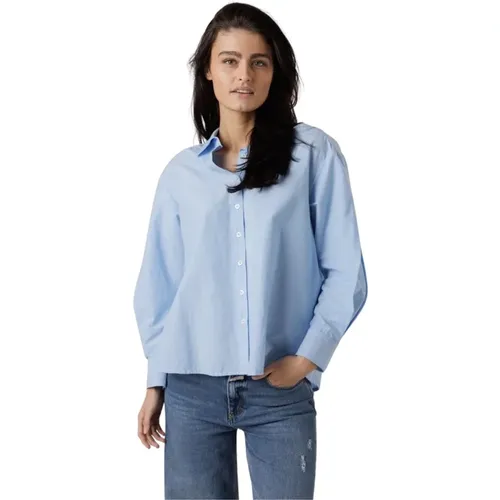 Blaue Bluse mit Klassischem Kragen , Damen, Größe: XS - BA&SH - Modalova