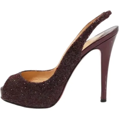 Pre-owned Fabric heels , female, Sizes: 3 UK - Christian Louboutin Pre-owned - Modalova