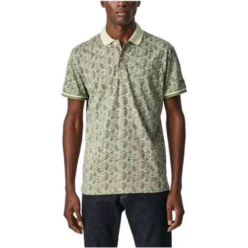 Botanical Print Polo Shirt Geometric Fit , male, Sizes: S - Pepe Jeans - Modalova