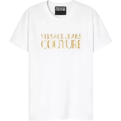 Gold Logo Branding Weiß , Herren, Größe: M - Versace Jeans Couture - Modalova
