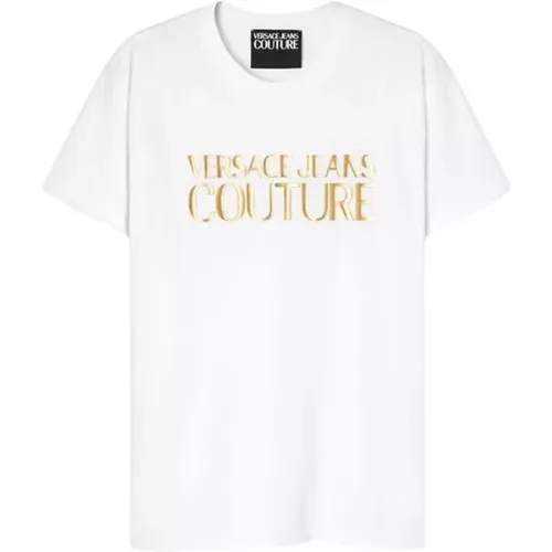 Gold Logo Branding Weiß , Herren, Größe: XL - Versace Jeans Couture - Modalova