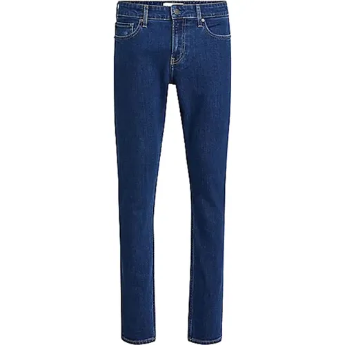 Dunkle Slim Fit Denim Jeans , Herren, Größe: W34 L32 - Calvin Klein - Modalova
