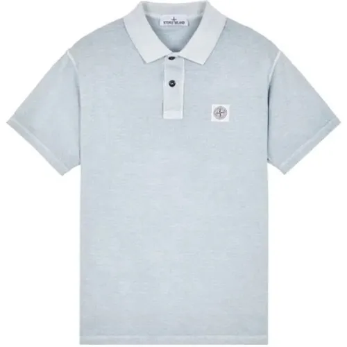 Sky Fissato Polo Shirt , male, Sizes: M, L - Stone Island - Modalova