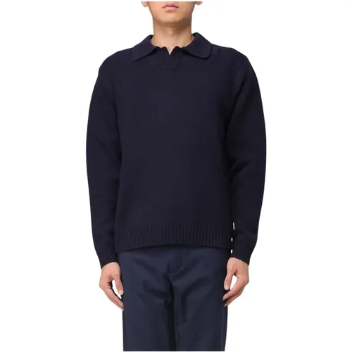 Men's Wool Tennis Sweater for All Occasions , male, Sizes: XL, L, S - Aspesi - Modalova