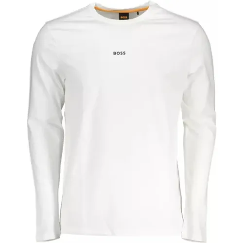 Langarm T-Shirt aus Bio-Baumwolle mit Logo , Herren, Größe: M - Hugo Boss - Modalova