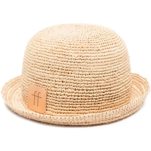 Woven straw bucket hat , female, Sizes: ONE SIZE - Forte Forte - Modalova