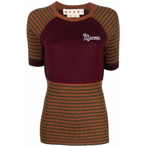 Comfortable and Stylish Cotton T-Shirt , female, Sizes: 2XS - Marni - Modalova