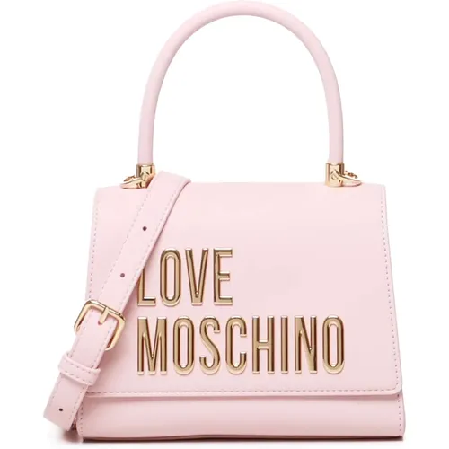 Ecoleather Handbag with Shoulder Strap , female, Sizes: ONE SIZE - Love Moschino - Modalova