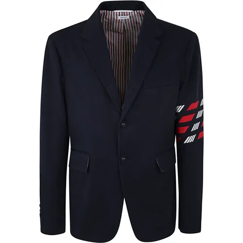 Classic Sport Coat with 4 Bar Stripe , male, Sizes: M - Thom Browne - Modalova