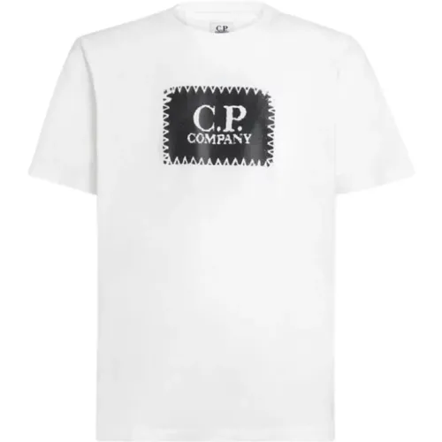 Cotton Jersey Label T-shirt , male, Sizes: XL - C.P. Company - Modalova