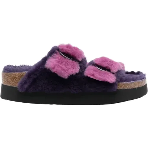 Arizona Big Buckle Shearling Sandals , female, Sizes: 3 UK - Birkenstock - Modalova