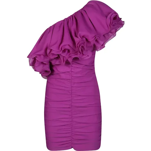 Asymmetric Chiffon Dress , female, Sizes: XS, S - Rotate Birger Christensen - Modalova
