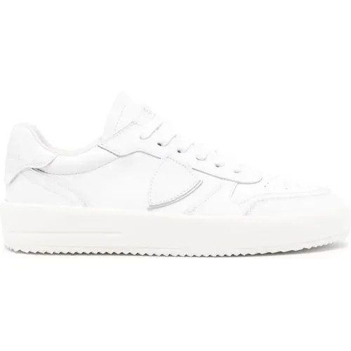 Optical Leather Sneakers , female, Sizes: 5 UK - Philippe Model - Modalova