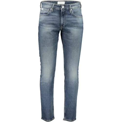 Blaue Baumwoll-Slim-Jeans & Hose , Herren, Größe: W30 L32 - Calvin Klein - Modalova