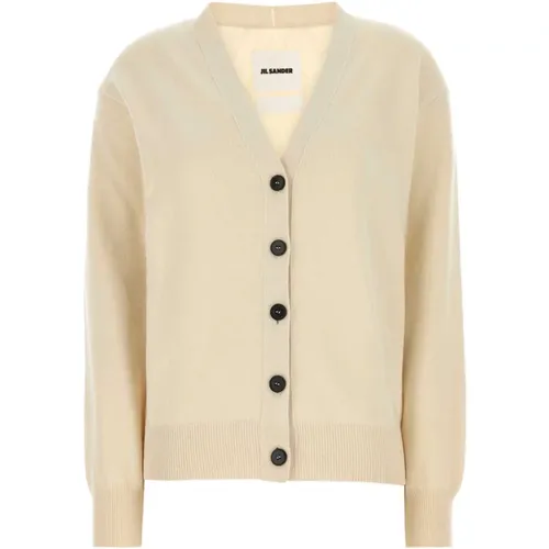 Ivory Baumwollmischung Cardigan - Jil Sander - Modalova