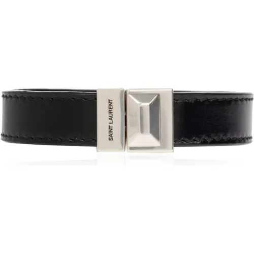 Lederarmband , Herren, Größe: S - Saint Laurent - Modalova