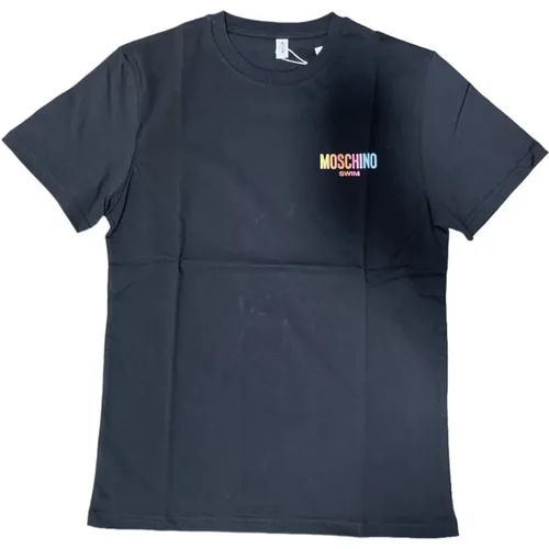 Crystal Black Half-Sleeve T-Shirt , male, Sizes: XL, L, S, 2XL, M - Moschino - Modalova