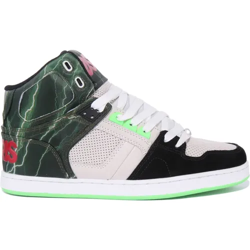 NYC 83 CLK Skate Shoe White Green , male, Sizes: 8 1/2 UK - Osiris - Modalova