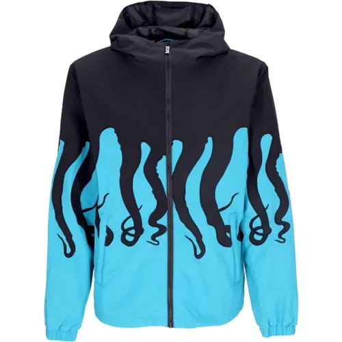 Himmelblaue Windbreaker Jacke , Herren, Größe: L - Octopus - Modalova