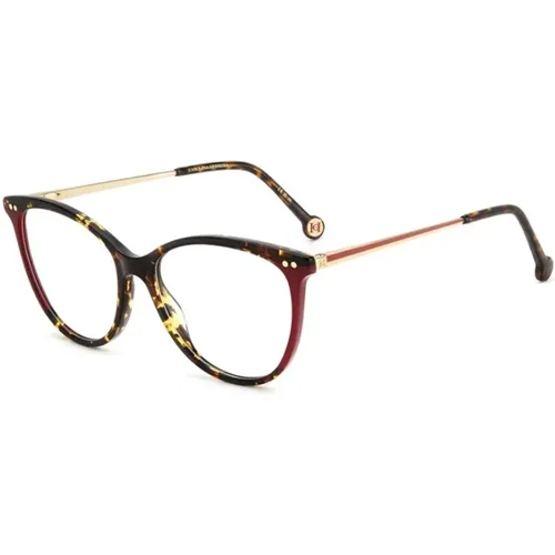 Modische Havana Rote Brille , Damen, Größe: 54 MM - Carolina Herrera - Modalova