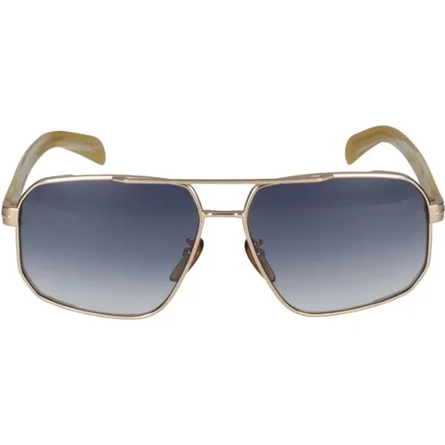 David Beckham Sonnenbrille DB 7102/S,Striped Gold/Blue Shaded Sunglasses - Eyewear by David Beckham - Modalova