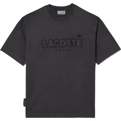 Weit geschnittenes Baumwoll-Jersey T-Shirt , Herren, Größe: M - Lacoste - Modalova