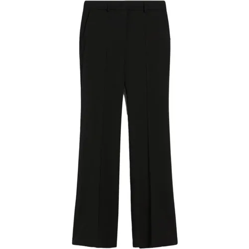 Schwarze Woll-Flare-Hose , Damen, Größe: 2XS - SPORTMAX - Modalova