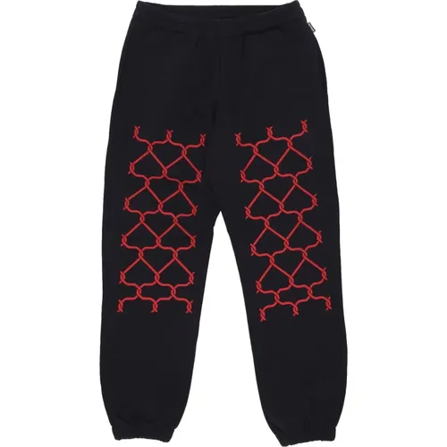 Schwarze Fleece-Sweatpants Elastischer Bund , Herren, Größe: L - IUTER - Modalova