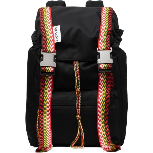 Multicolour Nano Curb Backpack , male, Sizes: ONE SIZE - Lanvin - Modalova
