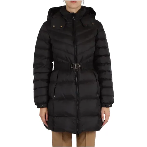 Quilted Puffer Jacket with Removable Belt , female, Sizes: S, XL, XS, L, M - Twinset - Modalova