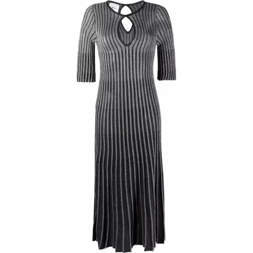 Pinstripe Pleated dress , female, Sizes: L - Stella Mccartney - Modalova