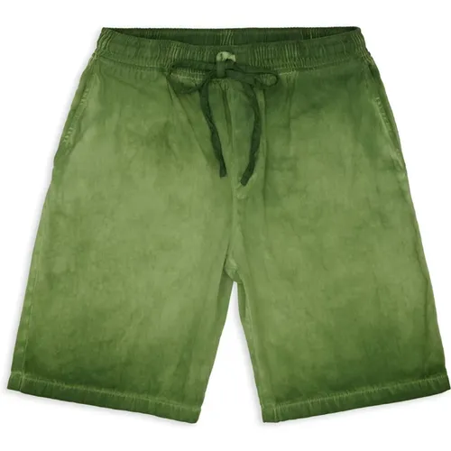 Grüne Bermuda-Shorts aus Baumwoll-Canvas , Herren, Größe: M - Gallo - Modalova