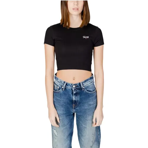 T-Shirts , Damen, Größe: L - Tommy Jeans - Modalova