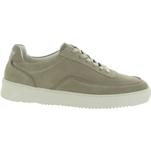 Luxus Beige Wildleder Sneakers , Herren, Größe: 43 EU - Filling Pieces - Modalova