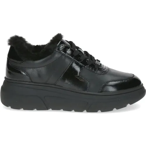 Schwarze Damensneakers , Damen, Größe: 39 EU - Caprice - Modalova