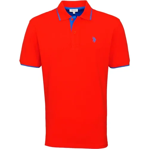 Mode Polo Shirt mit Logo Stickerei , Herren, Größe: L - U.S. Polo Assn. - Modalova