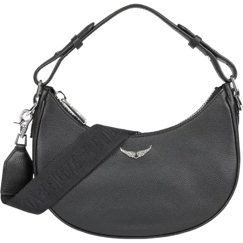 Moonrock Schwarze Lederhandtasche , Damen, Größe: ONE Size - Zadig & Voltaire - Modalova