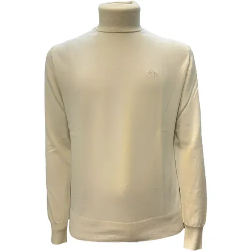 Tricot Turtle Neck Off White Sweater , male, Sizes: XL, 2XL, S - LA MARTINA - Modalova