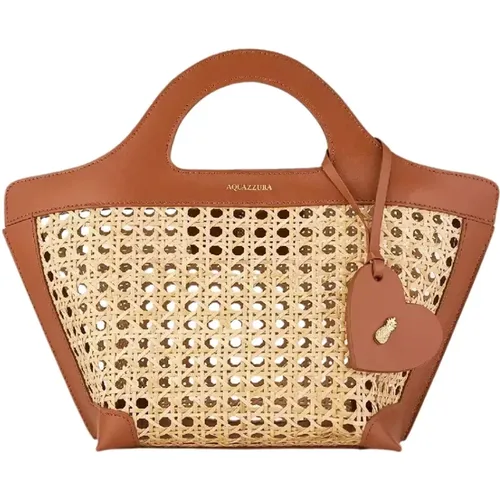 Riviera Tote Bag Stylish Rattan , female, Sizes: ONE SIZE - Aquazzura - Modalova