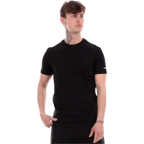 Klassisches Schwarzes Halbarm T-Shirt - Dsquared2 - Modalova