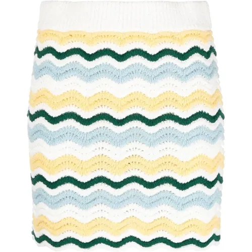 Crochet Chevron Knit Skirt , female, Sizes: S - Casablanca - Modalova