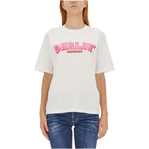 Casual Easy Fit T-Shirt , female, Sizes: XS - Dsquared2 - Modalova