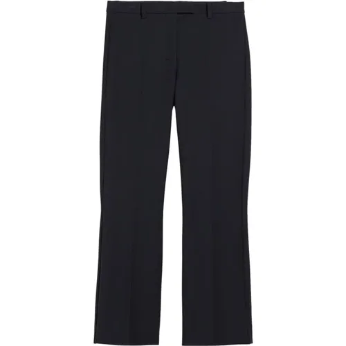 Schwarze ausgestellte Hose aus Baumwollmischung , Damen, Größe: L - Max Mara - Modalova