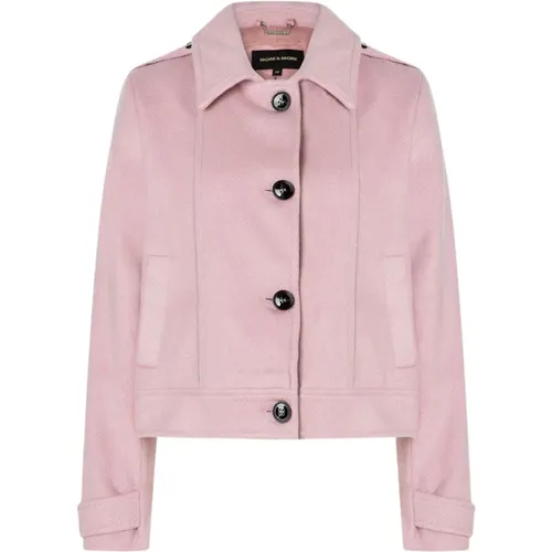 Kurze Rose Jacke Herbstkollektion , Damen, Größe: L - MORE & MORE - Modalova