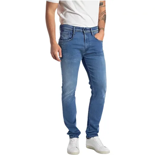 Mid Slim Fit Jeans , Herren, Größe: W30 L32 - Replay - Modalova