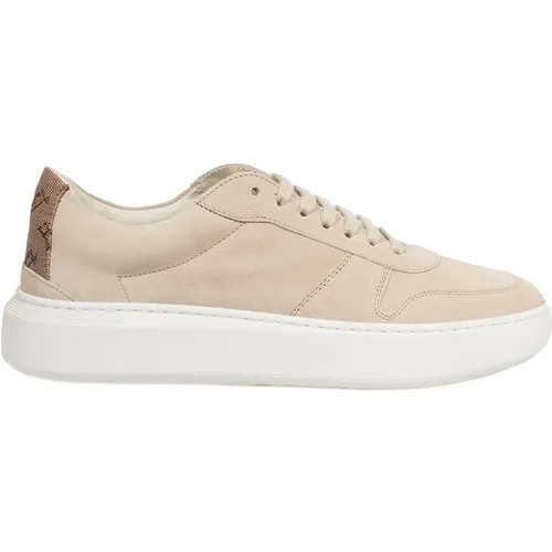 Suede Sneakers with Logo Detail , female, Sizes: 8 UK - Herno - Modalova